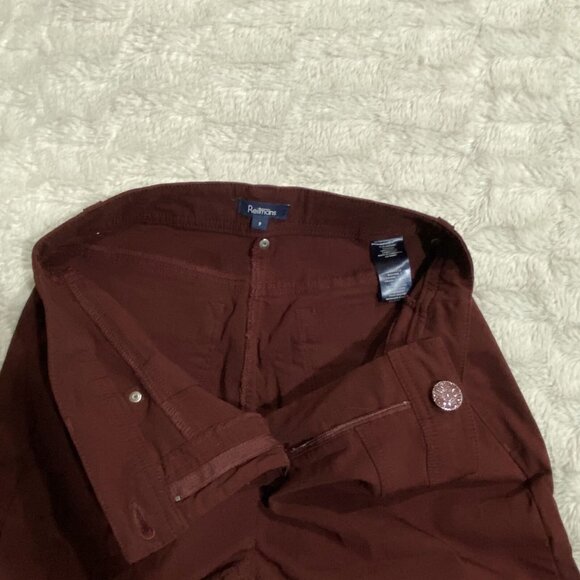 Reitmans Jeans Womens Size 9 Burgundy Polyester Stertch Bootcut Mid-Rise Pockets - Picture 3 of 12
